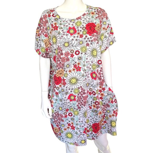 Joyspun & Secret Treasures Soft Lounge Dresses Floral & Camo w/ Pockets L/XL 2pk - Picture 3 of 11